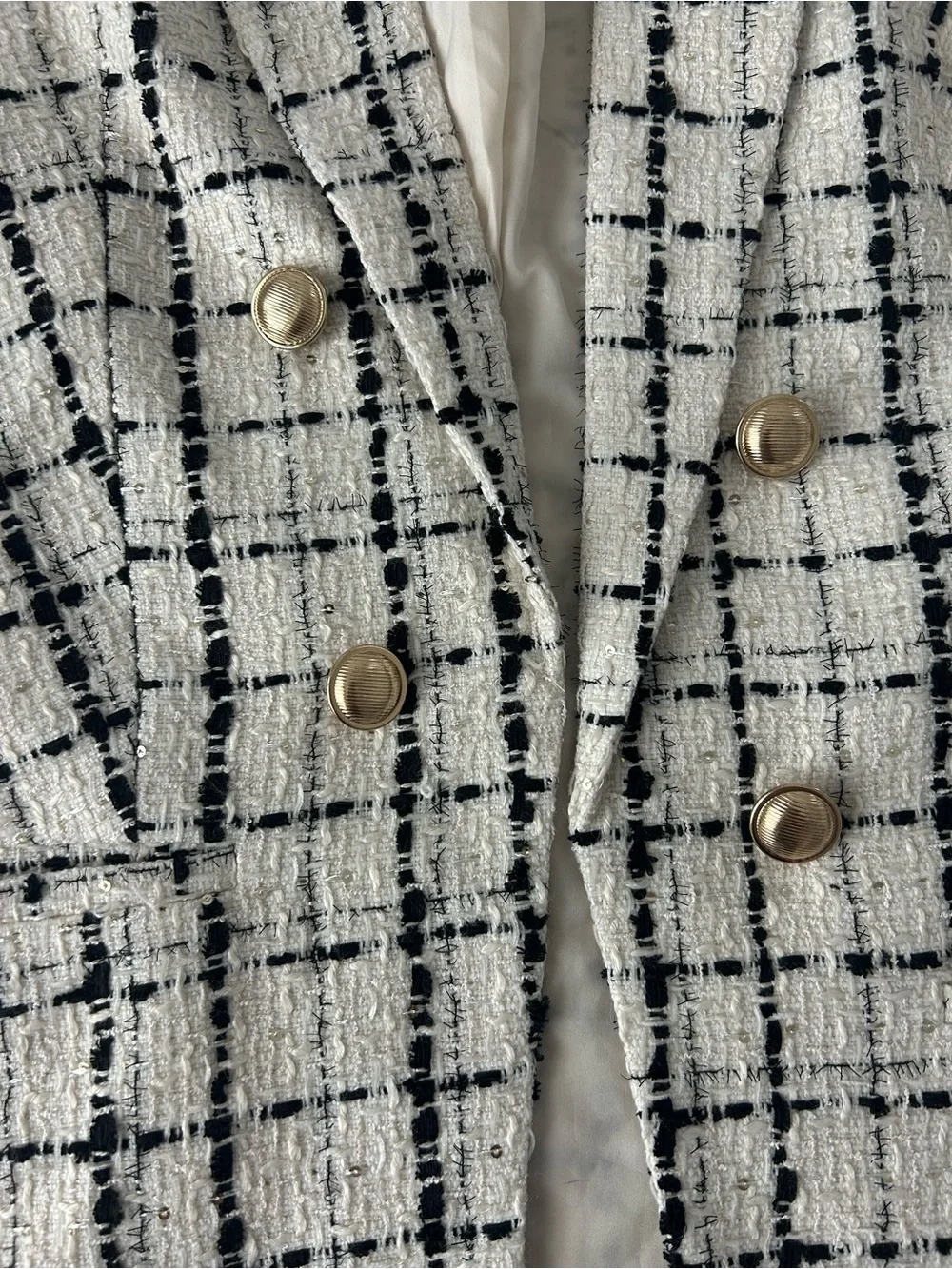 Express plaid tweed